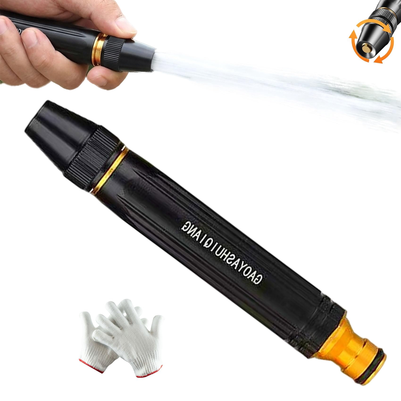 Home High-Pressure Car Wash Water Gun with Booster Nozzle, High-Pressure Home Car Wash Water Gun & Hose Set, for Watering Plants and Vegetables, and Car Washing