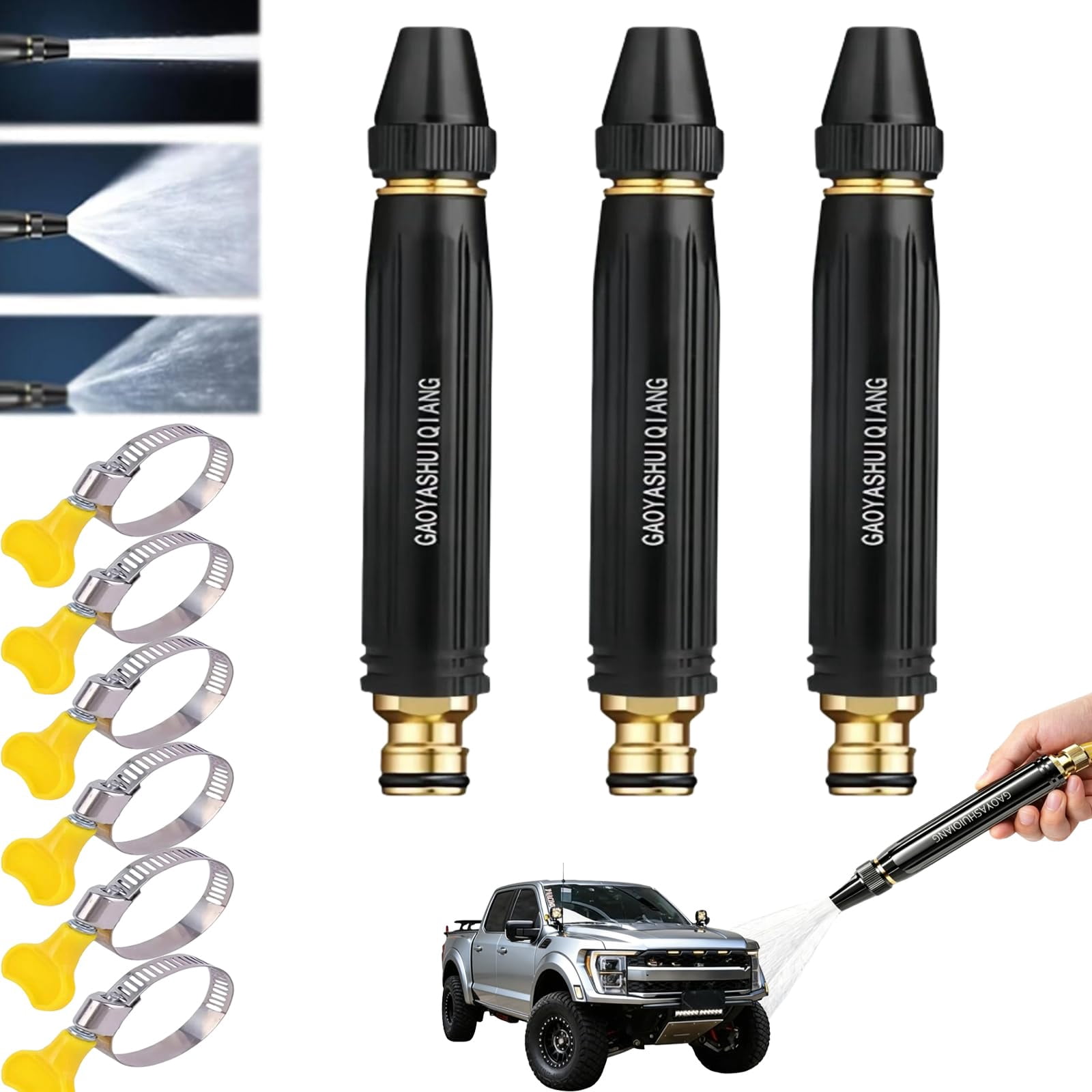 Home High-Pressure Car Wash Water Gun with Booster Nozzle and Hose, High-Pressure Home Wash Water Gun & Hose Set, Multi Function Lawn & Garden Watering Sprayer for Plant Watering Lawn Car