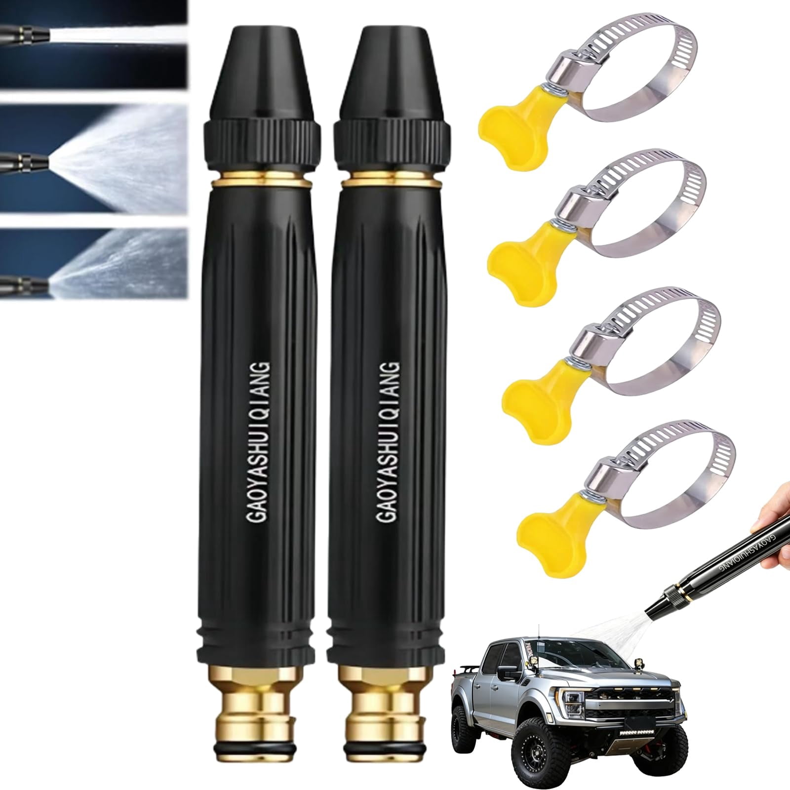 Home High-Pressure Car Wash Water Gun with Booster Nozzle and Hose, High-Pressure Home Wash Water Gun & Hose Set, Multi Function Lawn & Garden Watering Sprayer for Plant Watering Lawn Car