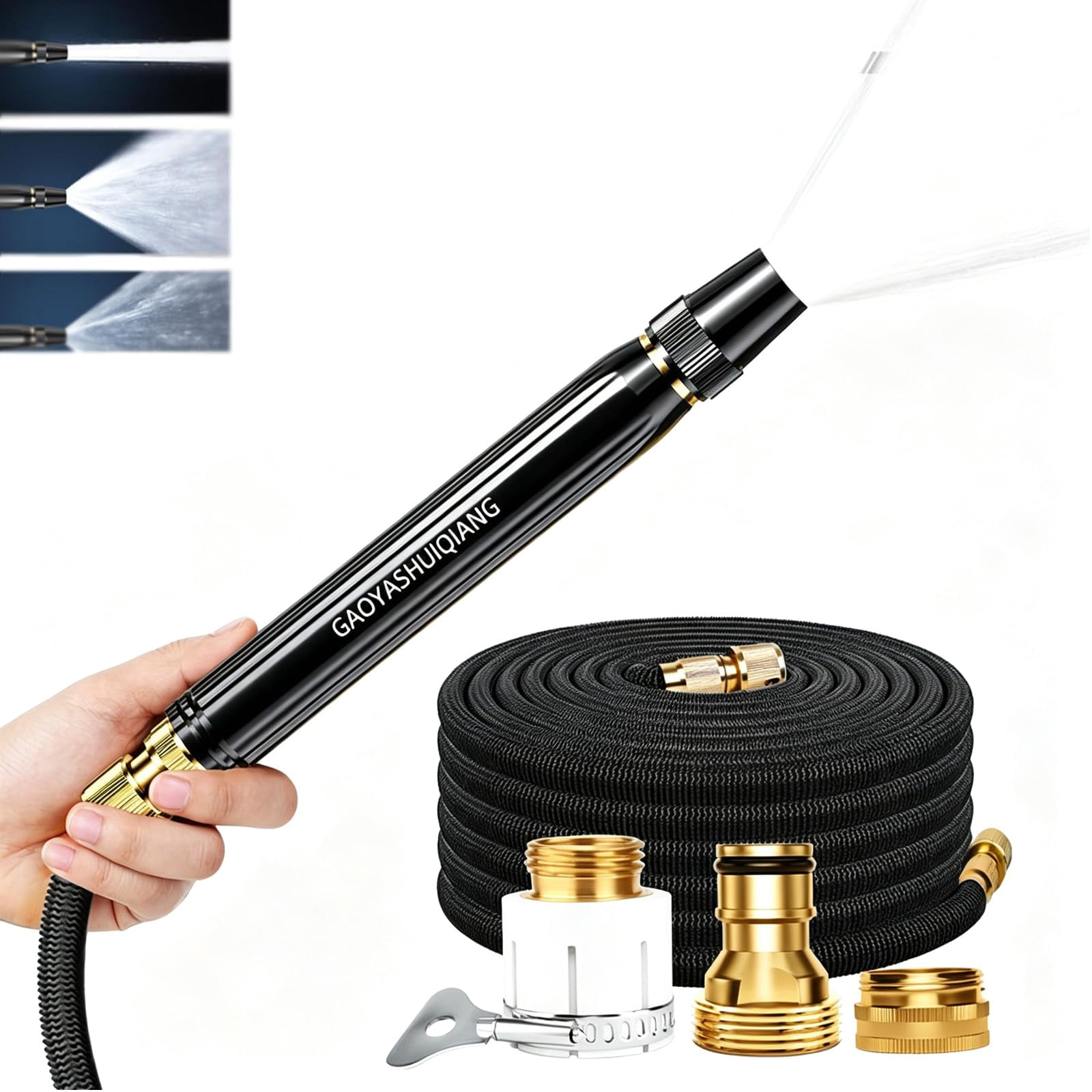 Home High Pressure Car Wash Water Gun, with Booster Nozzle and Hose, A Must-Have for Watering Plants, Multi Function Lawn & Garden Watering Sprayer for Plant Watering Lawn Car