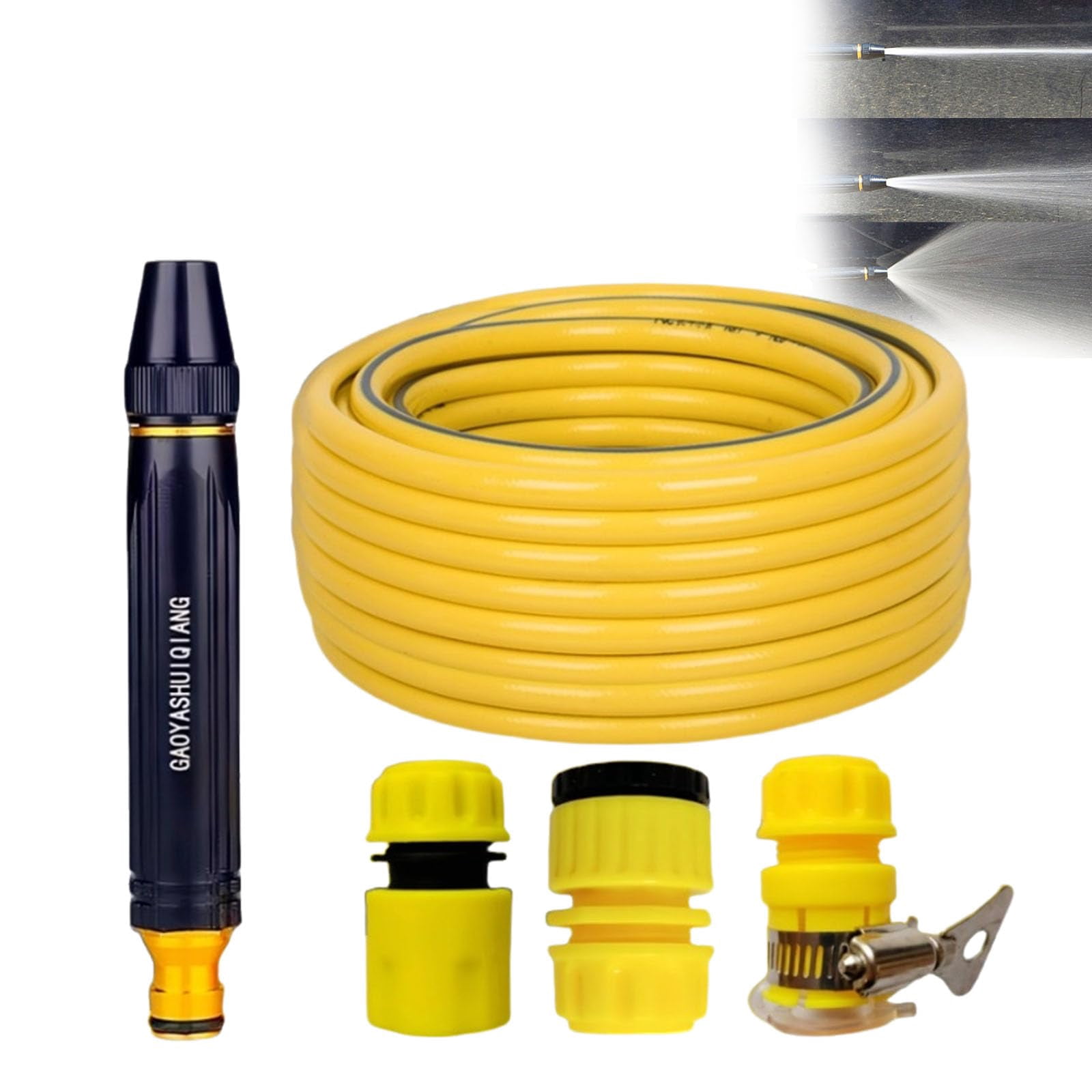 Home High Pressure Car Wash Water Gun, High-Pressure Home Car Wash Water Gun & Hose Set with Booster Nozzle and Hose,A Must-Have for Watering Plants and Lawn Car