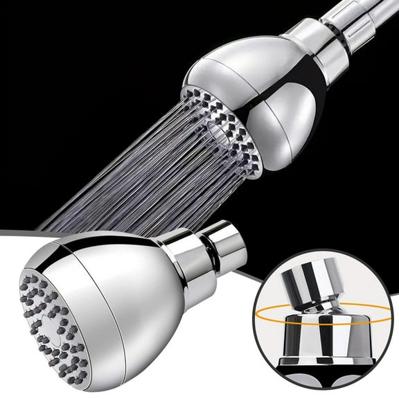 Home High Pressure Shower Head 3 Inches Clog Leak Fixed Showerhead With Adjustable Swivel Brass Joint For Thanksgiving Christmas