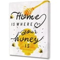 thumbnail image 1 of Home Is Where Your Honey Is Wall Art Frame Canvas,Honey Home Decor Canvas Wall Artwork Ready to Hang for Home Farmhouse Dining Kitchen Wall Décor-12x16 Inches, 1 of 6