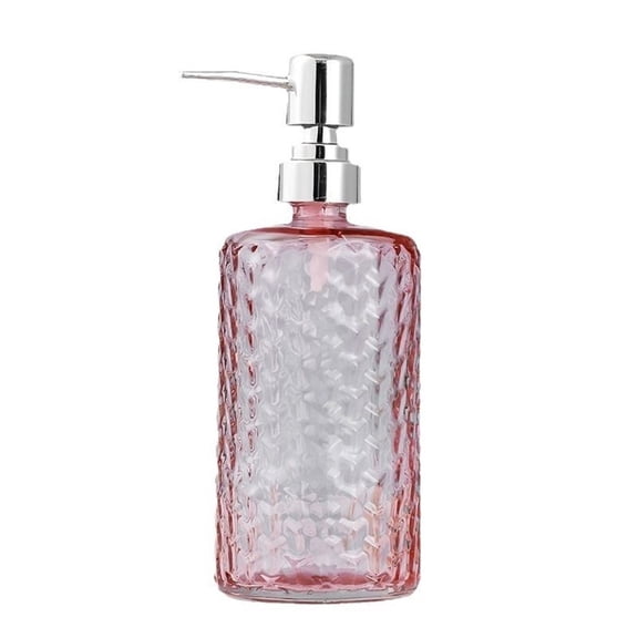 Home/Hotel/Bathroom Glass Push Lotion Bottle 500ml Soap Holder Transparent Cylindrical Blue / Clear / Gray /Orange / Pink