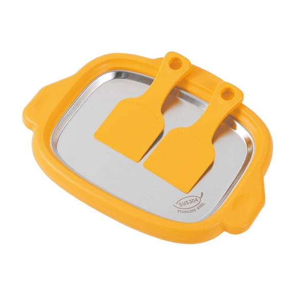 Home Ice Rolling Machine Including Quick Freezing Plate and 2 Scrapers DIY Homemade Ice Can Make Yogurt and Suitable for Children's Parent Child Activities