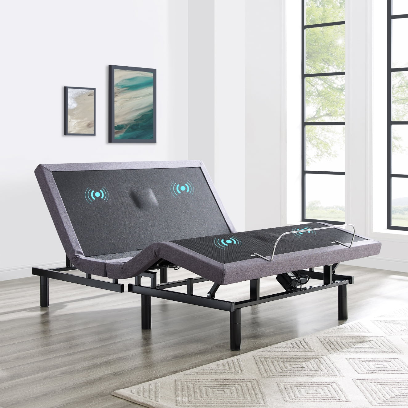 Idealbase Full Adjustable Bed Base Head Foot Massage Zero Gravity Smart Control Full Walmart