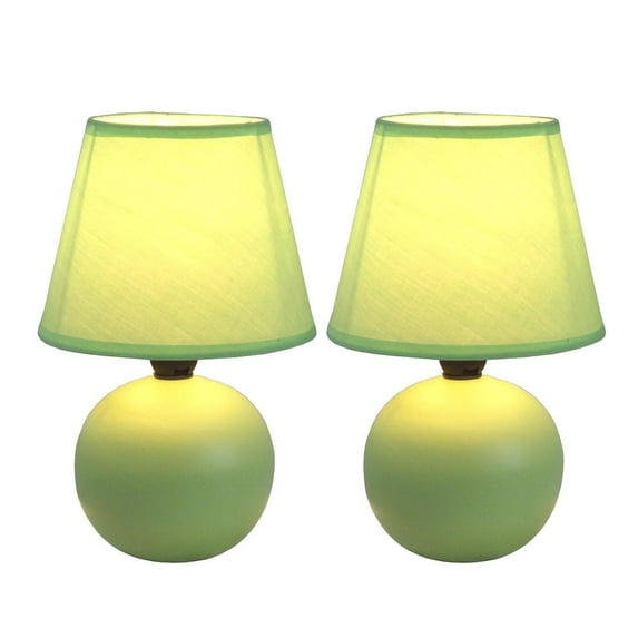 Home Imports Emporium Mini Ceramic Globe Table Lamp, Green, Green