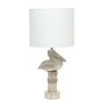 thumbnail image 1 of Home Imports Emporium Shoreside 17.25" Tall Coastal Sitting Pelican Beige Wash Polyresin Bedside Table Desk Lamp with White Fabric Drum Shade, Beige, 1 of 5
