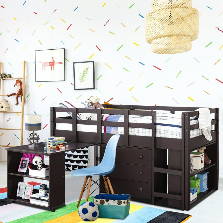 Low study loft bed full size shop