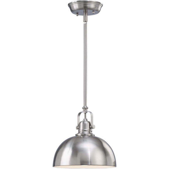 Home Impressions 1-Bulb Brushed Nickel Incandescent Rod Pendant Light Fixture