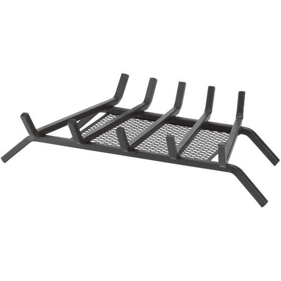 Do it Best Tools Steel Fireplace Grate with Ember Screen - 20 In, Black