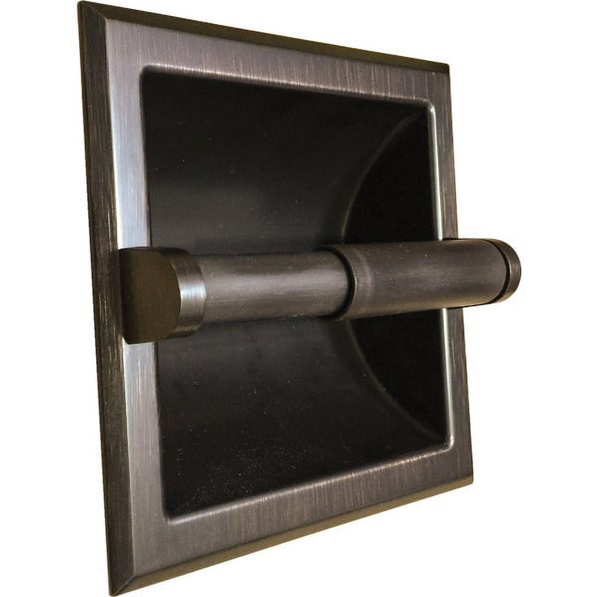 Do it Best Tools Home Impressions Aria Oil-Rubbed Bronze Recessed Toilet Paper Holder — Concealed-Screw Wall-Mount, Coordinated Bath Collection