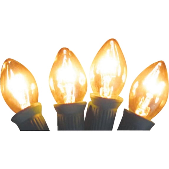 J Hofert C7 Clear Twinkle Replacement Light Bulb - General Purpose - 4 Pack