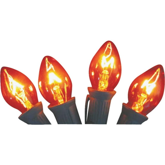 J Hofert C7 Replacement Light Bulb - Orange General Purpose - Candelabra Base, Indoor Use