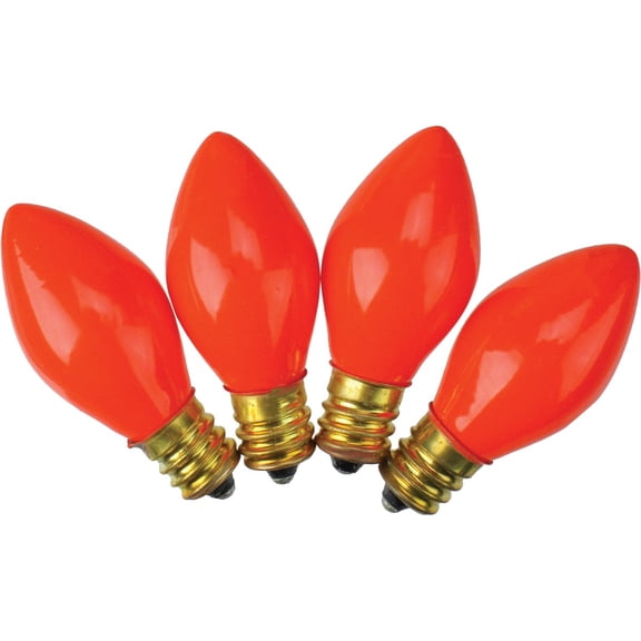 J Hofert C7 Replacement Light Bulb - Orange General Purpose - Candelabra Base, Indoor Use