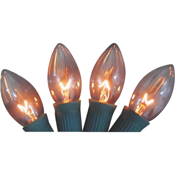 J Hofert C9 Clear Twinkle Replacement Light Bulb - Incandescent Decorative - 4 Pack