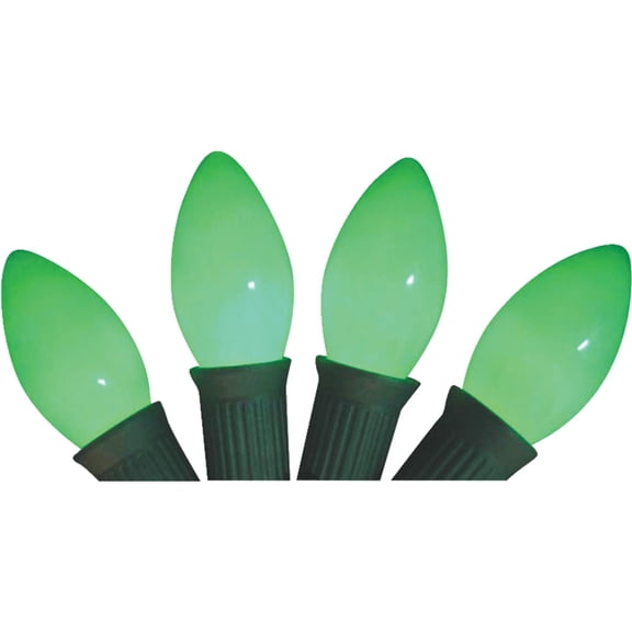 Home Impressions C9 Green Ceramic 125V Replacement Light Bulb (4-Pack) 900974