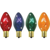 J Hofert C9 Multi Twinkle Incandescent Replacement Light Bulb - Decorative - 4-Pack