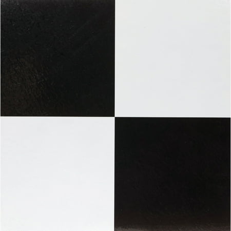 Home Impressions Checkerboard Tile 12 In x 12 In Vinyl Floor Tile 45 Sq