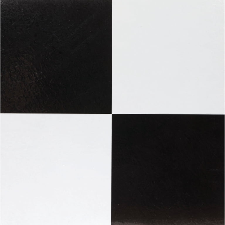 Home Impressions Checkerboard Tile 12 In x 12 In Vinyl Floor Tile