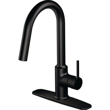 Home Impressions Contemporary Builder 1-Handle Lever Pull-Down Kitchen Faucet Matte Black