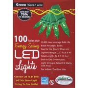 J Hofert Mini LED String Light Set KT-LED-2414 Italian Style - 100 Bulbs, Green