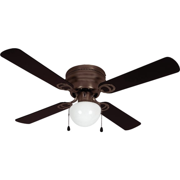 Canarm Home Impressions Neptune 42 In. Oil Rubbed Bronze Ceiling Fan with Light Kit Residential Use, Standard Application