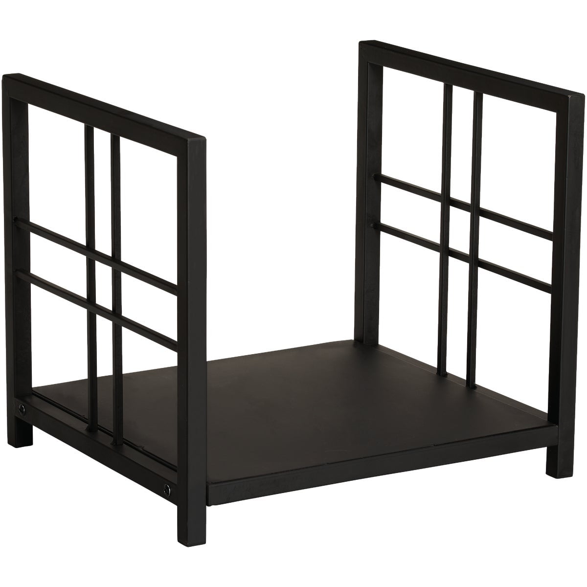 Hearthside Black Steel Square Fireplace Log Holder