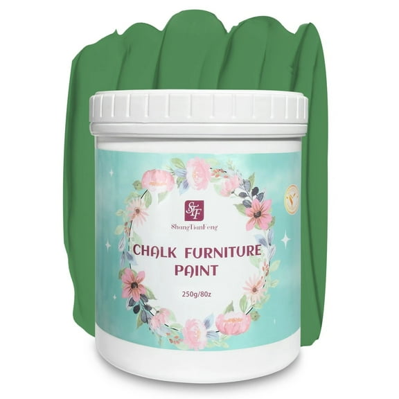 Home Improvement Chalk Paint Furniture Refinish Kit - Waterproof & Odorless, Non-Toxic Kitchen & Closet Paint - Dark Green, No Primer & Sanding Required, 35 Oz