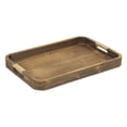 thumbnail image 1 of Home Improvement Curved Dark Brown Wood Tray, 1 of 6