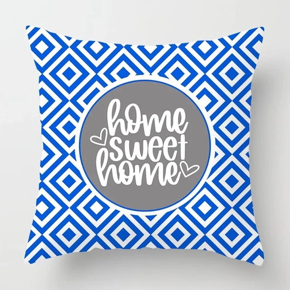 Home Improvement Living Room Sofa Ornament Pillowcase Car Cushion Cover Nordic Blue Sweet