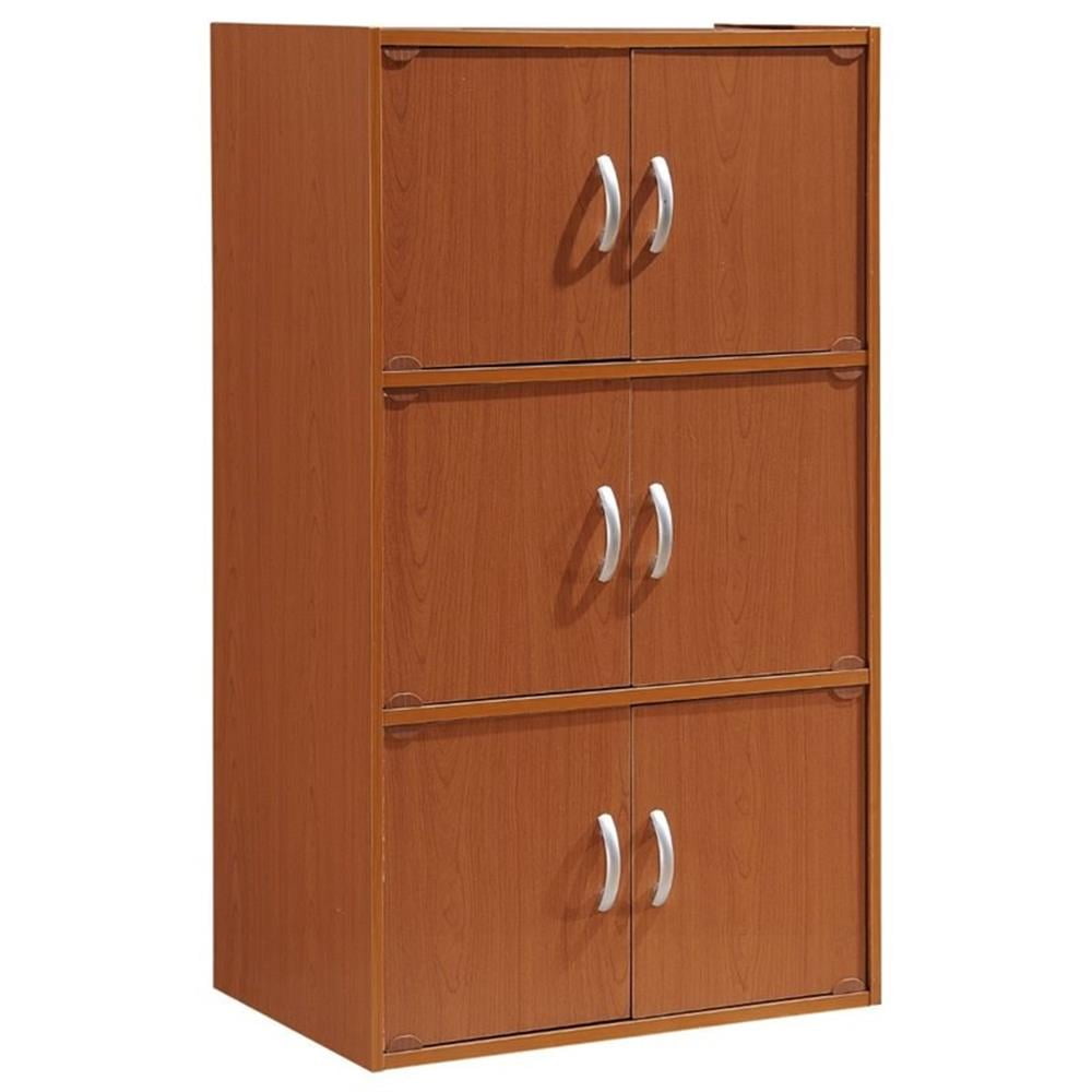 Kid-Friendly Black Storage Bookcase with Doors and Cubes