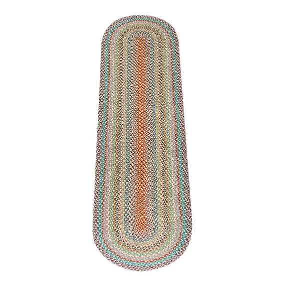 Home Indoor Decorative C-328 Multi 1 Jute Braided Rug, Oval 2' x 8'