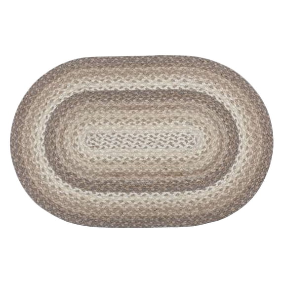 Home Indoor Decorative C-776 Natural Oval Braided Jute Rug 5'x8'