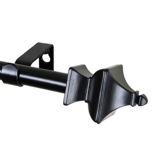 Home Indoor Decorative Esta Curtain Rod 84-120" - Black
