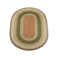 thumbnail image 1 of Home Indoor Decorative Jute C-024 Olive, Burgundy, Gray Braided Rug, Oval 4' x 6', 1 of 2