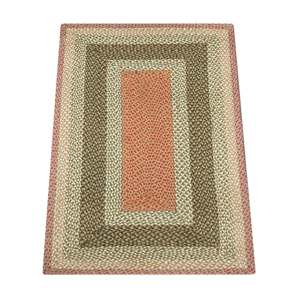 Handmade Gray Braided Jute Rectangular Area Rug