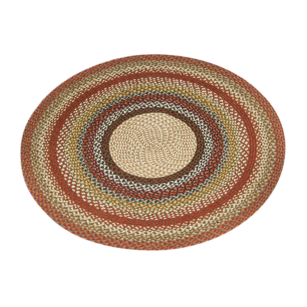 Round Gingerbread Rug Home Indoor Decorative Jute C-300 Honey, Vanilla, Ginger Braided Rug ...