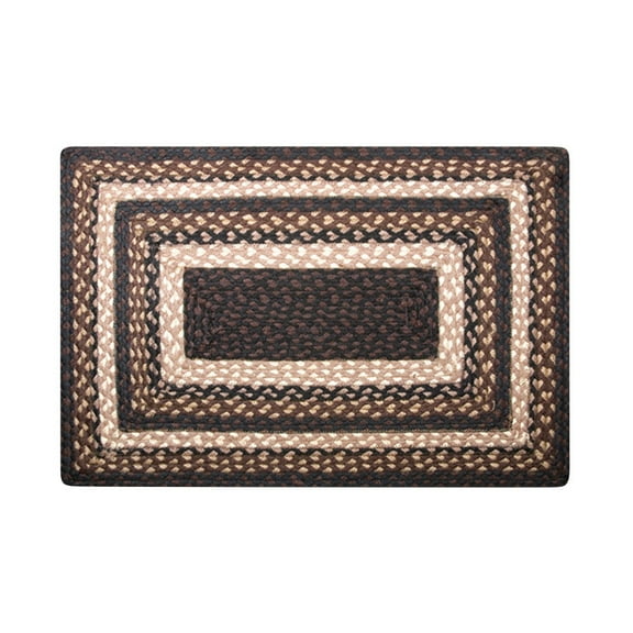 Home Indoor Decorative Jute C-313 Mocha, Frappuccino Braided Rug, Rectangel 20" x 30"