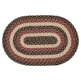 thumbnail image 1 of Home Indoor Decorative Jute C-774 Burgundy, Black, Dijon Oval Braided Rug 27"x45", 1 of 2
