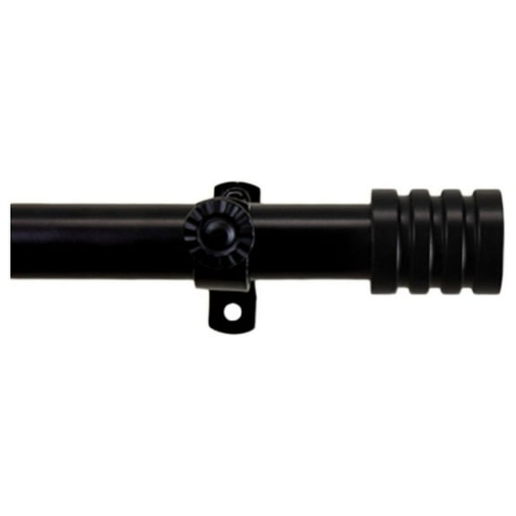 Home Indoor Decorative Lee Curtain Rod 28-48" - Black