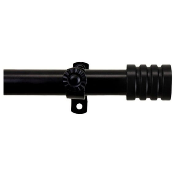 Home Indoor Decorative Lee Curtain Rod 28-48" - Black