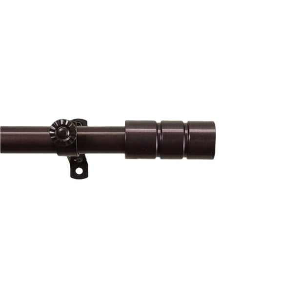 Home Indoor Decorative Theo Curtain Rod 120-170" - Cocoa