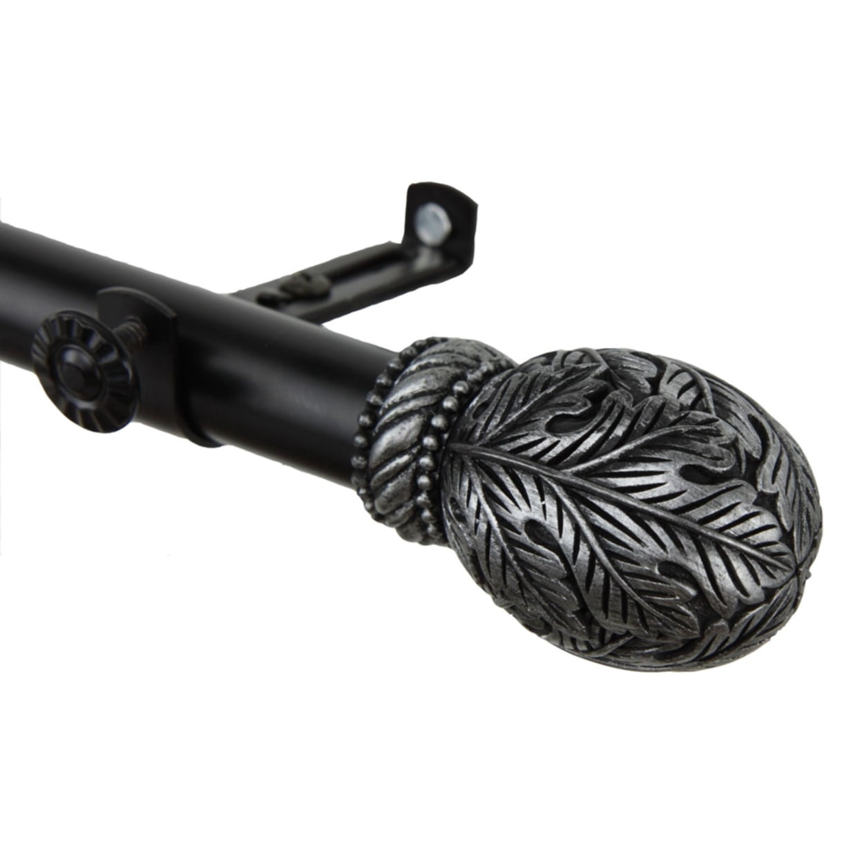 Home Indoor Forest Curtain Rod 28-48 inch - Black - Walmart.com