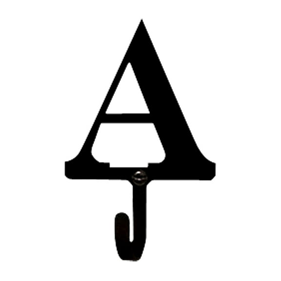 Home Indoor Modern Decorative Black Letter A - Wall Hook Small