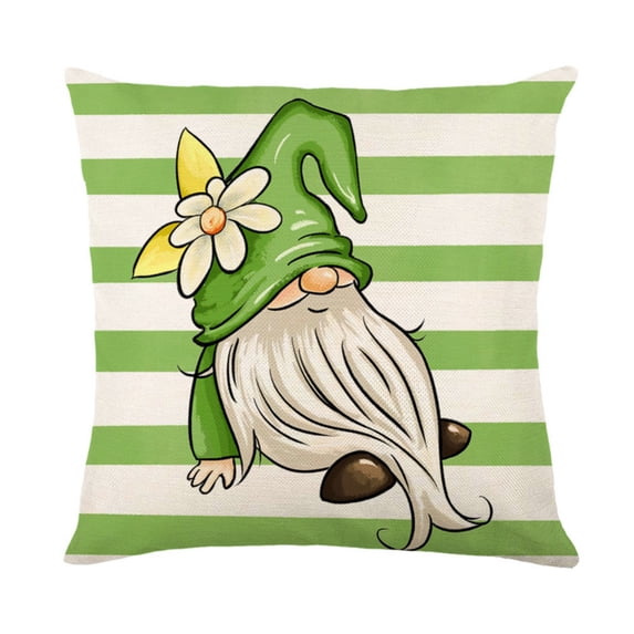 Home Indoor Outdoor Holiday Decorations St Patricks Day Decor-Throw Pillow Covers,Linen Pillow Case with Green Hat Irish for Large Couch Sofa Pillow Covers