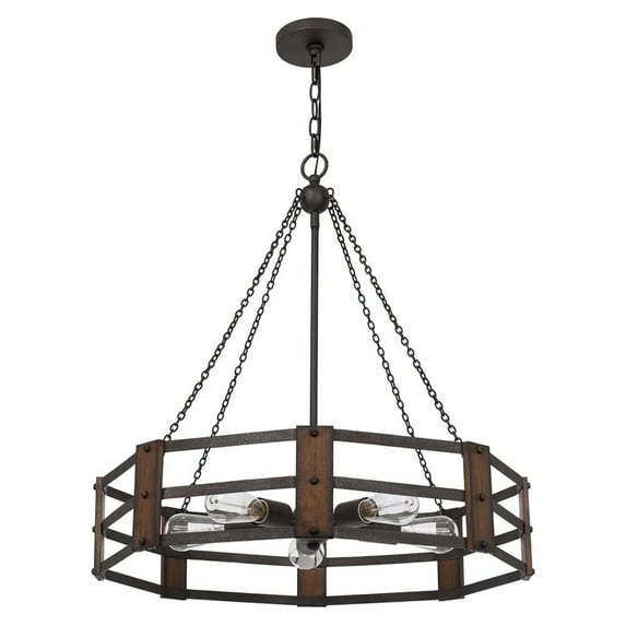 Home Indoor Transitional Modern 60W X 5 Provo Metal Chandelier