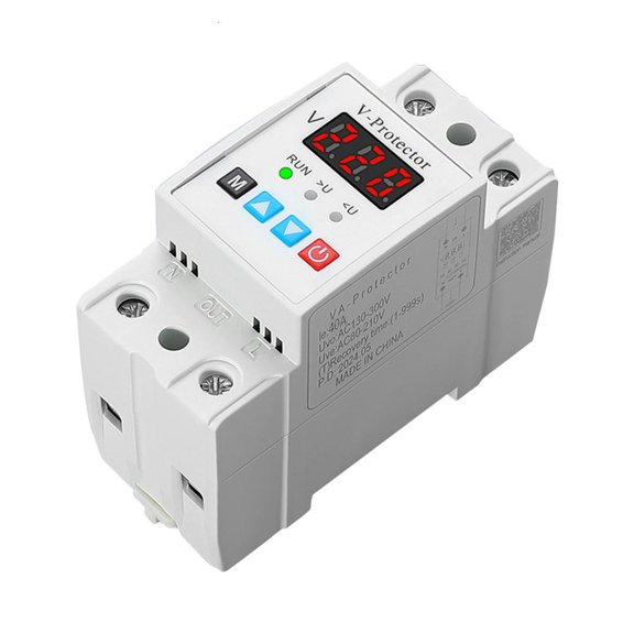 Home & Industrial Use Voltages Protector with Auto Reset Plastic Voltages Protections Device Automatic Voltages Protections