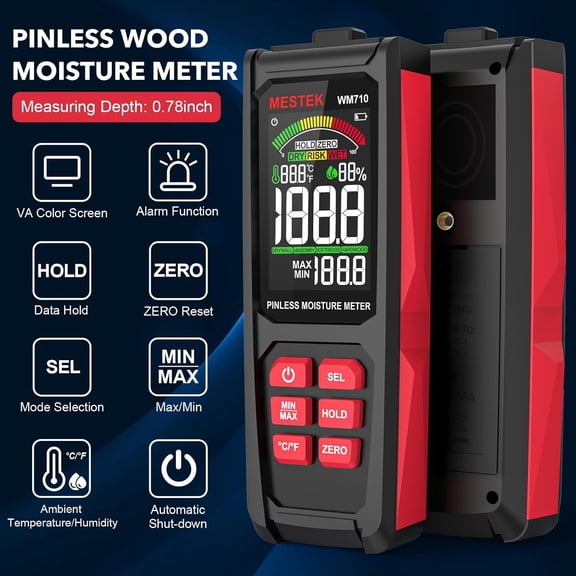 Home Inspector Tool Kit with GFCI Outlet Tester, Moisture Meter, Upgraded AC50 Non-Contact Voltage Tester Pen, Electric Tester Kit with Carrying Case, Batteries