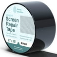 thumbnail image 1 of Home Intuition 2 Inch Fiberglass Window Screen Repair Tape Patch for Ripped Screen Doors and Windows, Black, 1 of 7